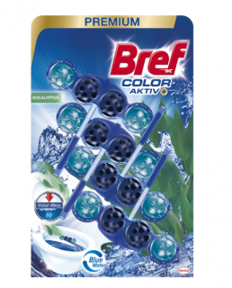 Odorizant toaleta Bref Color Aktiv Eucalyptus, 4x50 g