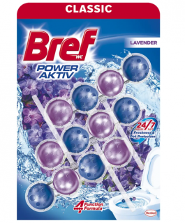 Odorizant toaleta Bref Power Aktiv Lavanda, 3x50 g