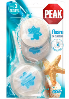 Odorizant Toaleta Peak wc Floare Ocean suport + 3 rezerve x 45 g