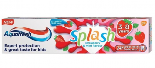 Pasta de Dinti Aquafresh Copii Splash Strawberry 3-8 Ani