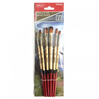 Pensula Par Sintetic tip Limba Pisica Set 6