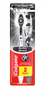 Periuta de dinti Colgate Max White Charcoal, 2 bucati