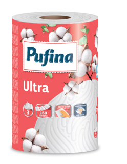 Prosop de bucatarie Pufina Ultra, 3 straturi, 160 foi