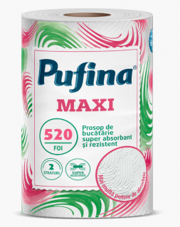 Prosop hartie Maxi 2 straturi, 1 rola, 520 foi