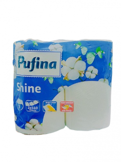 Prosop hartie Pufina Shine , 2 role, 2x140