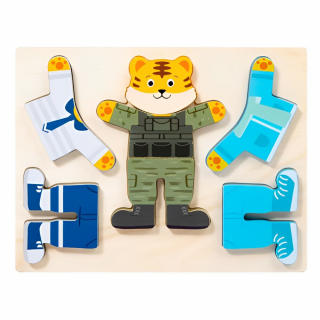 Puzzle 3D educativ incastru Montessori, modele diferite, 3 ani+