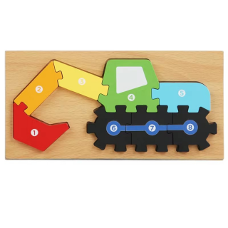 Puzzle 3D Excavator Montessori
