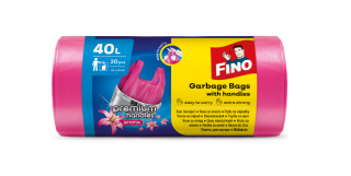 Saci menajeri Fino premium, colorati si parfumati, cu manere, 40l, 20 buc