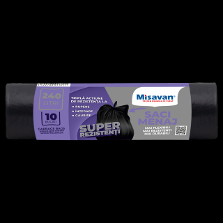 Saci menajeri Misavan 240l, 10 buc, negru