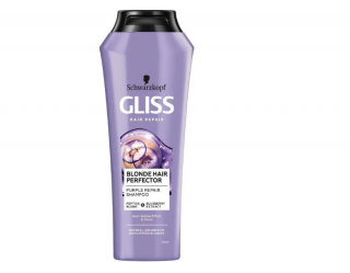 Sampon Gliss Blonde Hair Perfector pentru par blond sau suvitat, 250 ml