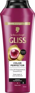 Sampon Gliss Colour Perfector pentru par vopsit, nuantat sau cu suvite, 250 ml