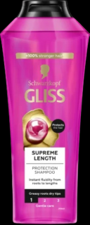 Sampon Gliss Supreme Length pentru par lung predispus la deteriorarea si ingrasarea radacinilor, 400 ml