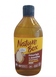 Sampon Nature Box cu ulei de argan 100% presat la rece, formula vegana, 385 ml