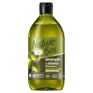 Sampon Nature Box cu ulei de masline 100% presat la rece, formula vegana, 385 ml