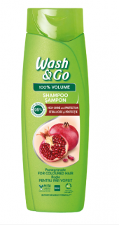 Sampon WashGo cu extract de rodie pentru par vopsit,360 ml