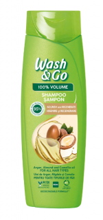 Sampon WashGo cu ulei de argan si migdale pentru toate tipurile de par,360 ml
