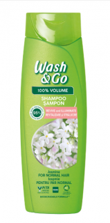 Sampon WashGo pentru par normal cu extract de iasomie,360 ml