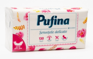 Servetele faciale Pufina ultra soft, 130 buc