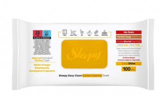 Servetele umede Sleepy Easy Clean White Soap Additive multisuprafete, 100 buc