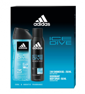 Set Adidas Ice Dive: Deodorant, 150 ml + Gel de dus, 250 ml