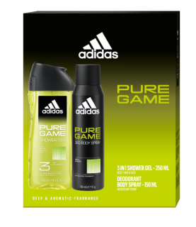 Set Adidas Pure Game: Deodorant, 150 ml + Gel de dus, 250 ml