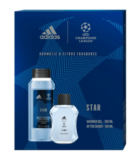 Set Adidas Uefa Star, After Shave 100 ml, Gel de Dus 250 ml
