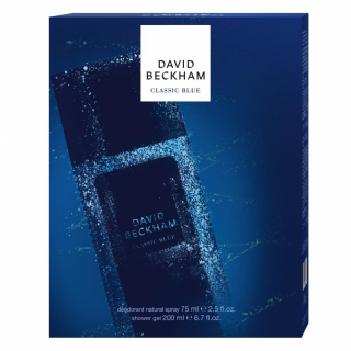 Set Cadou David Beckham Classic Blue: Deodorant Natural Spray 75 ml + Gel de dus, 200 ml