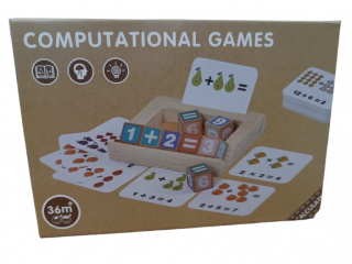 Set Educational Matematica din Lemn natural eco pentru Copii