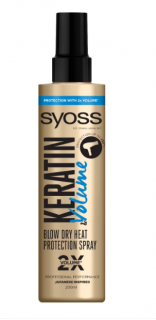 Spray de par Keratin  Volume pentru protectie termica 230  C , 200 ml,