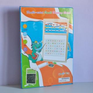 Tabla educativa magnetica cu 2 fete si numaratoare din lemn, 37x27 cm. 3 ani +