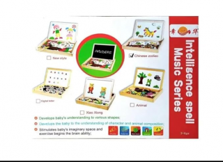 Tablita magnetica educativa cu puzzle 3 in 1