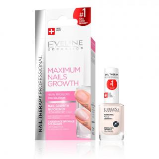 Tratament profesional pentru cresterea unghiilor, Eveline Cosmetics, Maximum Nails Growth, 12 ml