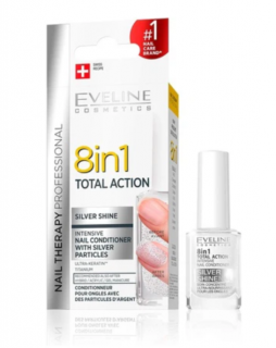 Tratament unghii, Eveline Cosmetics Silver Shine 8 in 1, 12 ml
