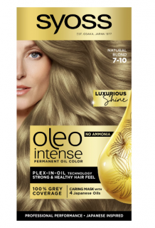 Vopsea de par permanenta fara amoniac Syoss Color Oleo Intense 7-10 Blond Natural,115 ml