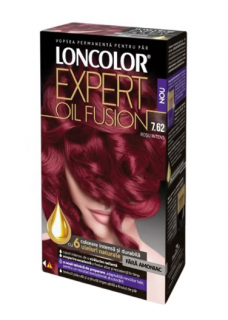 Vopsea de Par Permanenta Loncolor Expert Oil Fusion 7.62 Rosu Intens,100 ml