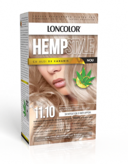 Vopsea de par permanenta Loncolor HempStyle 11.10 Blond Ultra deschis,100 ml