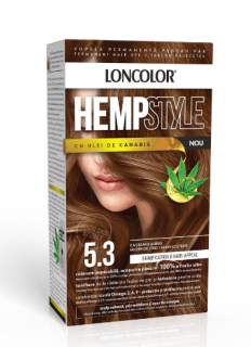 Vopsea de par permanenta Loncolor HempStyle 5.3 Castaniu Auriu,100 ml
