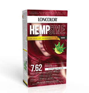 Vopsea de par permanenta Loncolor HempStyle 7.62 Rosu Intens,100 ml