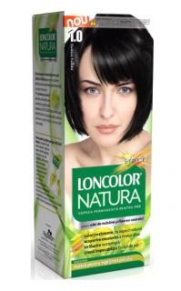 Vopsea de par permanenta Loncolor Natura 1.0 Negru intens,100 ml