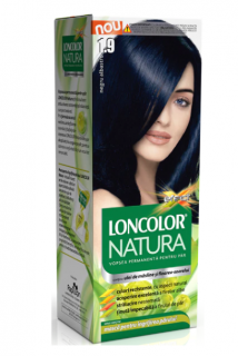 Vopsea de par permanenta Loncolor Natura 1.9 Negru albastru,100 ml