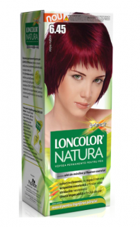 Vopsea de par permanenta Loncolor Natura 6.45 Rosu rubin,100 ml