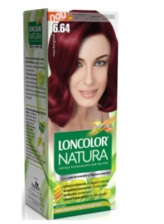 Vopsea de par permanenta Loncolor Natura 6.64 Rosu burgund,100 ml