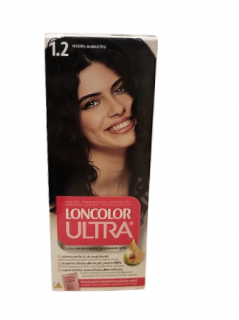 Vopsea de par permanenta Loncolor Ultra 1.2 Negru Albastru,100 ml