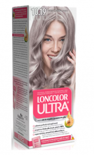 Vopsea de par permanenta Loncolor Ultra 10.19 Blond Argintiu Intens,100 ml