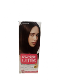 Vopsea de par permanenta Loncolor Ultra 3 Castaniu Inchis, 100 ml