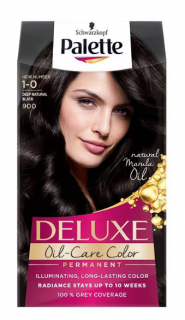 Vopsea de par permanenta Palette Deluxe 900 Negru Natural,130 ml