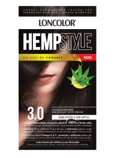 Vopsea permanenta pentru par Loncolor HempStyle Nr 3.0 Ciocolata Neagra,100 ml