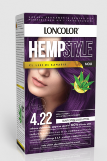 Vopsea permanenta pentru par Loncolor HempStyle,Nr 4.22, Violet Intens 100 ml