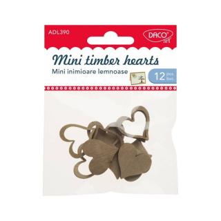 Accesorii Craft - AD390 Mini inimioare lemnoase DACO