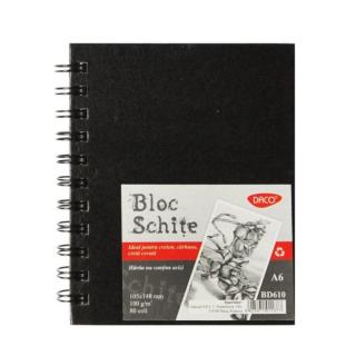 Bloc A6 Schite, 100g, 80 file Daco BD610